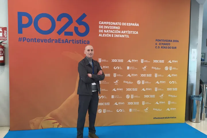 Juan Carlos Brión, presidente de la Federación gallega de natación