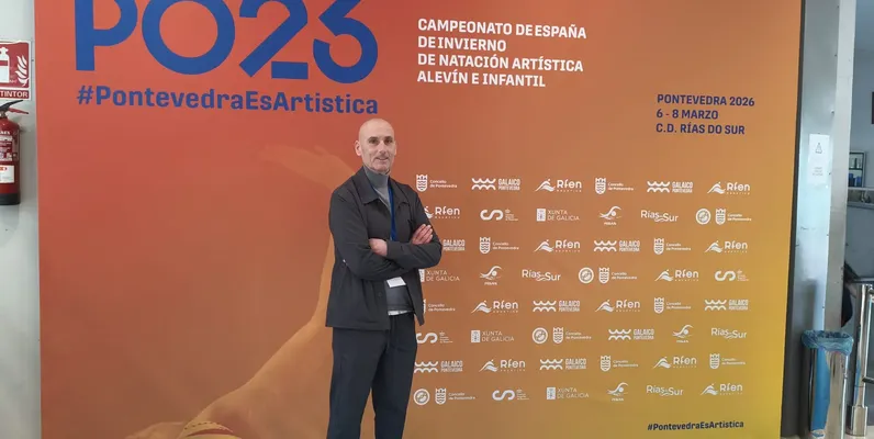 Juan Carlos Brión, presidente de la Federación gallega de natación