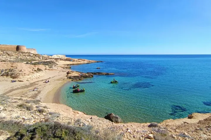 Cala de la Batería de San Ramón, en El Playazo de Rodalquilar.Francisco G. Luque