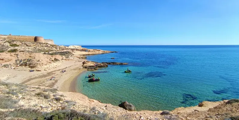 Cala de la Batería de San Ramón, en El Playazo de Rodalquilar.Francisco G. Luque