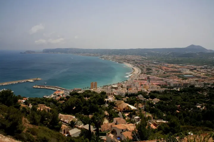 Vista general de la bahía de Xàbia, donde se ha producido el accidente