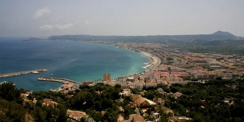 Vista general de la bahía de Xàbia, donde se ha producido el accidente