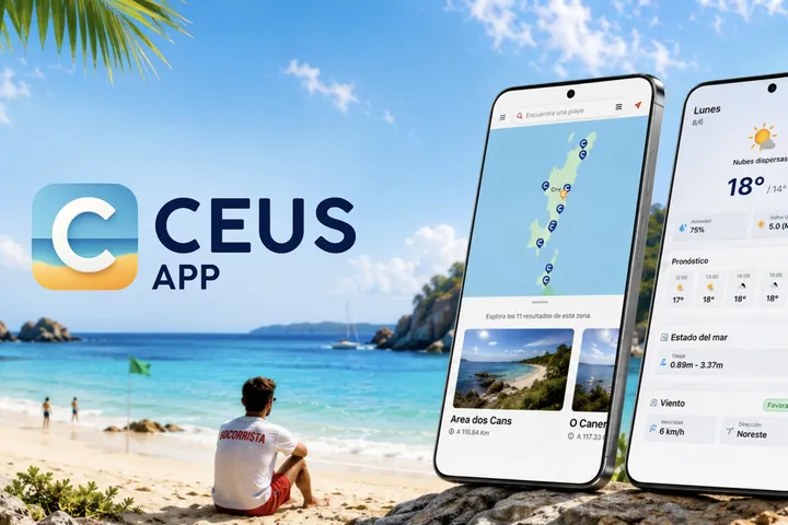 CEUS APP, la aplicación gallega que conecta directamente a bañistas con socorristas