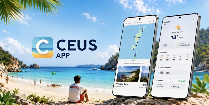 CEUS APP, la aplicación gallega que conecta directamente a bañistas con socorristas